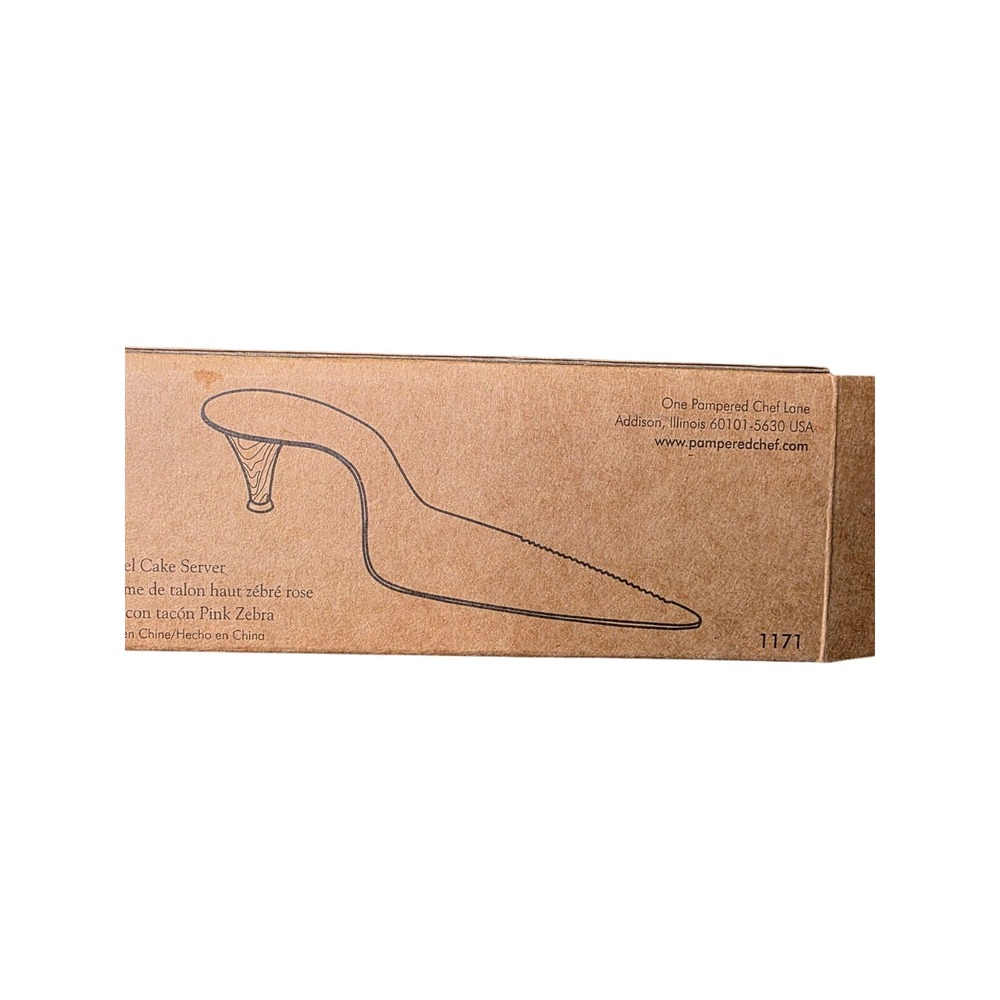 Pampered Chef Pink Zebra High Heel Cake Server #1171 Magnetic B3 - Picture 2 of 12